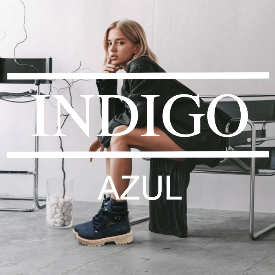 Botas de cuero vegano azul indigo para mujeres jóvenes – Estilo casual y elegante en Detalio Shoes